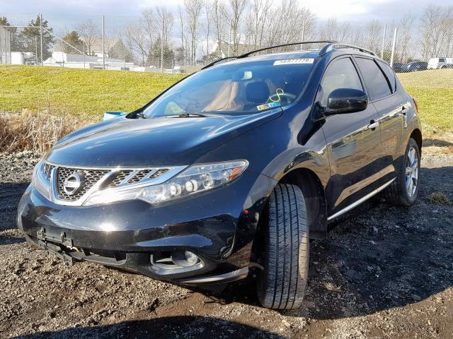 JN8AZ1MWXCW219505 - 2012 NISSAN MURANO S BLACK photo 2