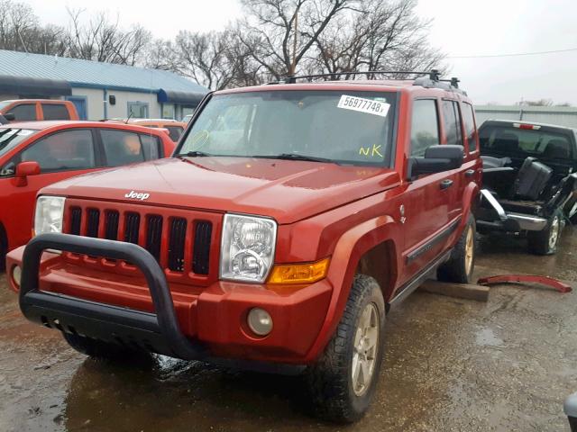 1J8HG48N56C100522 - 2006 JEEP COMMANDER RED photo 2