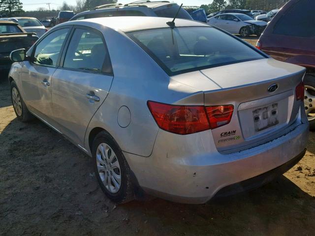 KNAFU4A24D5725189 - 2013 KIA FORTE EX SILVER photo 3