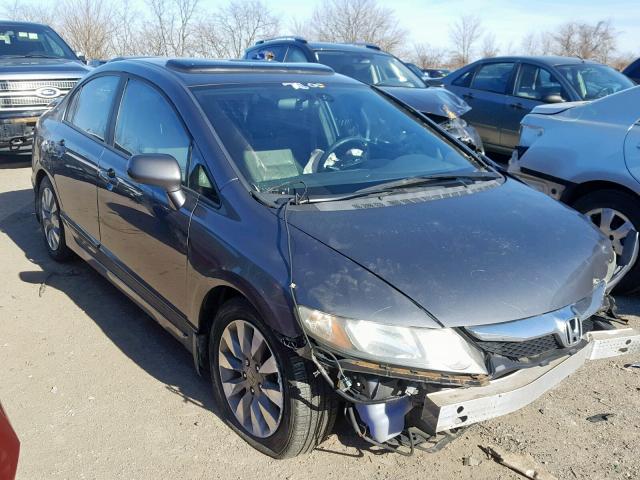 19XFA1F99BE008935 - 2011 HONDA CIVIC EXL GRAY photo 1