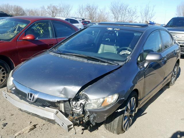 19XFA1F99BE008935 - 2011 HONDA CIVIC EXL GRAY photo 2