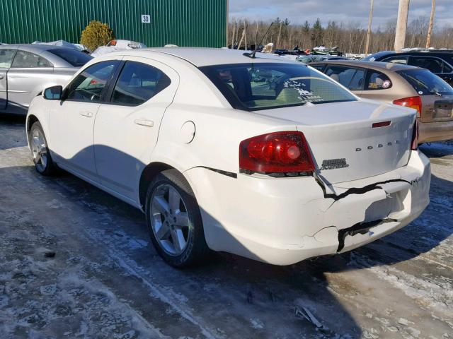 1B3BD2FG8BN524212 - 2011 DODGE AVENGER LU WHITE photo 3