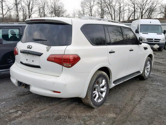 JN8AZ2NE5B9000587 - 2011 INFINITI QX56 WHITE photo 4