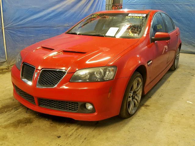 6G2ER57739L240268 - 2009 PONTIAC G8 RED photo 2