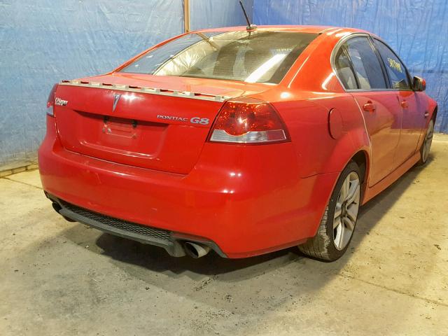 6G2ER57739L240268 - 2009 PONTIAC G8 RED photo 4