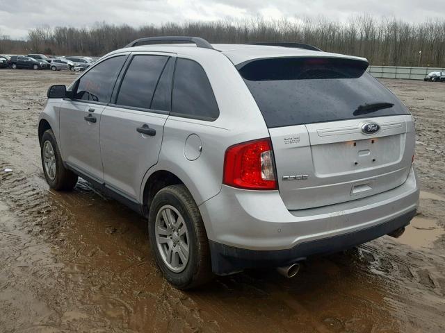 2FMDK3GC9DBA02553 - 2013 FORD EDGE SE SILVER photo 3