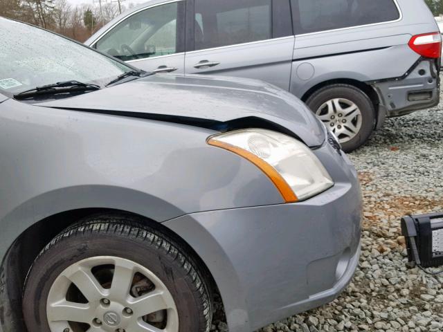 3N1AB61E08L713719 - 2008 NISSAN SENTRA 2.0 SILVER photo 9