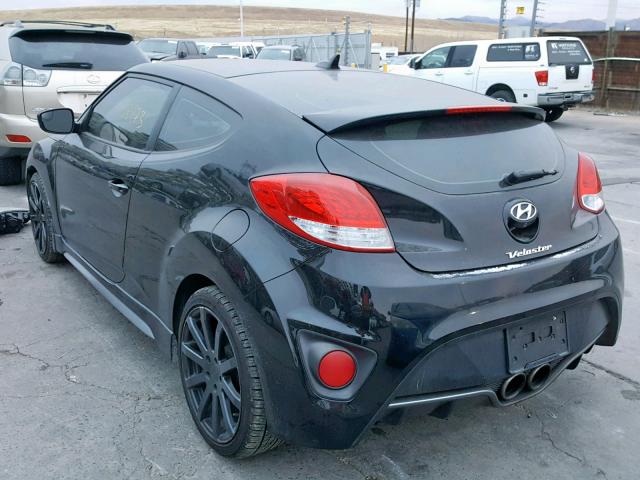 KMHTC6AE4EU195386 - 2014 HYUNDAI VELOSTER T BLACK photo 3