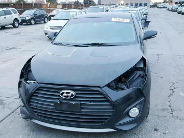 KMHTC6AE4EU195386 - 2014 HYUNDAI VELOSTER T BLACK photo 9