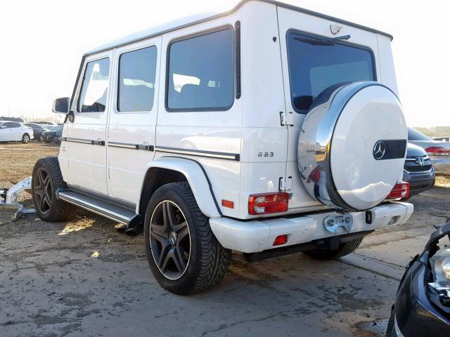 WDCYC7DF4FX228790 - 2015 MERCEDES-BENZ G 63 AMG WHITE photo 3