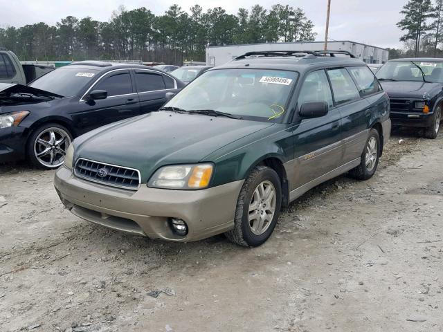 4S3BH665937650531 - 2003 SUBARU LEGACY OUT GREEN photo 2