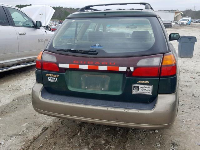 4S3BH665937650531 - 2003 SUBARU LEGACY OUT GREEN photo 9