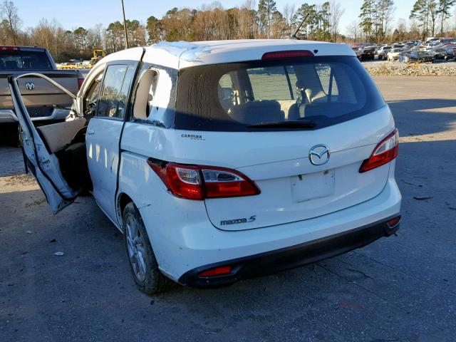 JM1CW2BL7D0150708 - 2013 MAZDA 5 WHITE photo 3