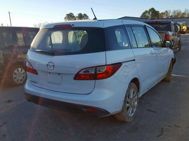 JM1CW2BL7D0150708 - 2013 MAZDA 5 WHITE photo 4