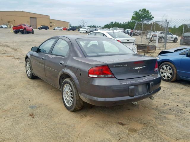 1C3EL46X14N356396 - 2004 CHRYSLER SEBRING LX GRAY photo 3