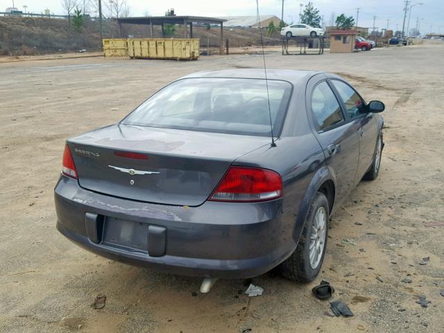 1C3EL46X14N356396 - 2004 CHRYSLER SEBRING LX GRAY photo 4