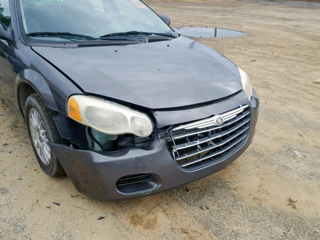 1C3EL46X14N356396 - 2004 CHRYSLER SEBRING LX GRAY photo 9