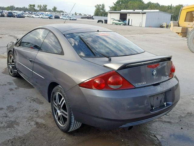 1ZWFT61L315614325 - 2001 MERCURY COUGAR V6 GRAY photo 3