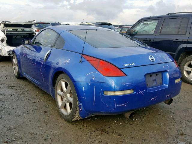 JN1AZ34DX3T102145 - 2003 NISSAN 350Z COUPE BLUE photo 3