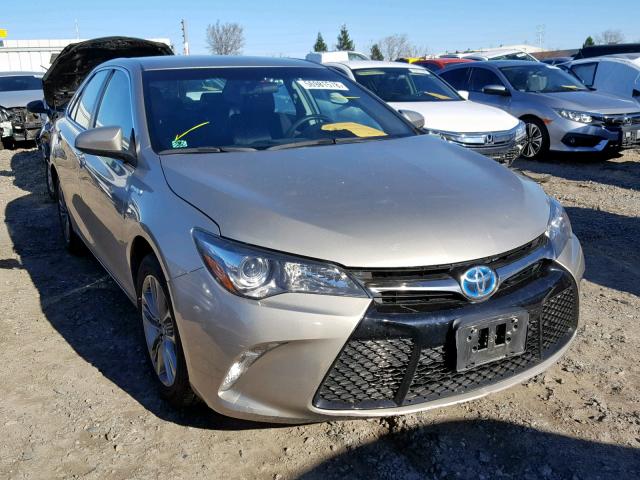 4T1BD1FKXFU171671 - 2015 TOYOTA CAMRY HYBR BEIGE photo 1