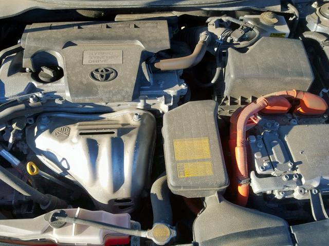 4T1BD1FK9CU062906 - 2012 TOYOTA CAMRY HYBR GRAY photo 7