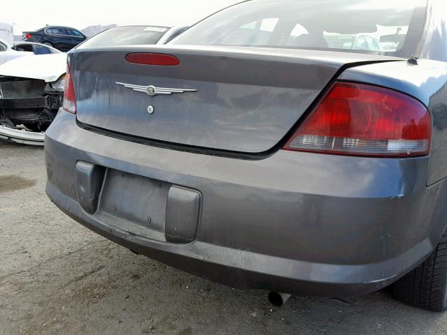 1C3EL46J04N383939 - 2004 CHRYSLER SEBRING LX CHARCOAL photo 10