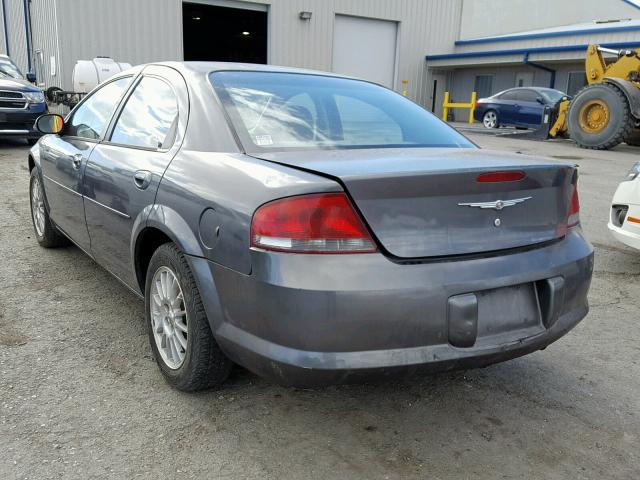 1C3EL46J04N383939 - 2004 CHRYSLER SEBRING LX CHARCOAL photo 3