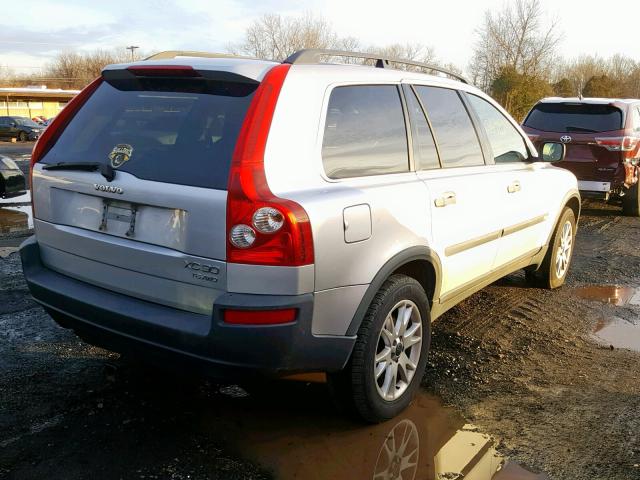 YV1CZ91H441090520 - 2004 VOLVO XC90 T6 SILVER photo 4