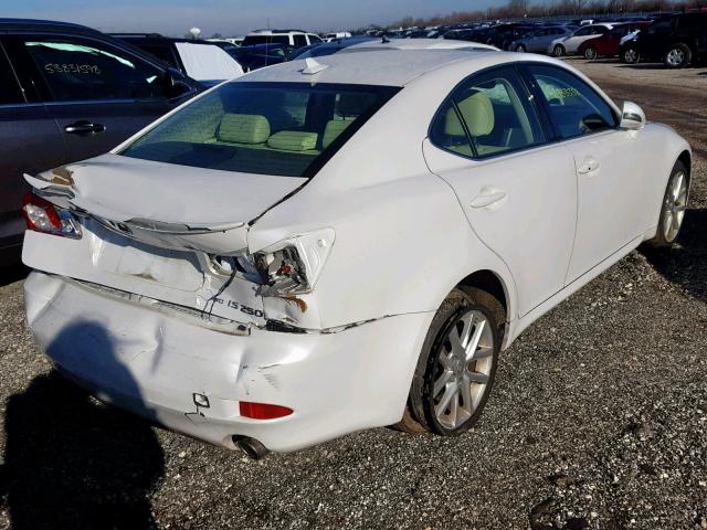 JTHCF5C23C5055909 - 2012 LEXUS IS 250 WHITE photo 4