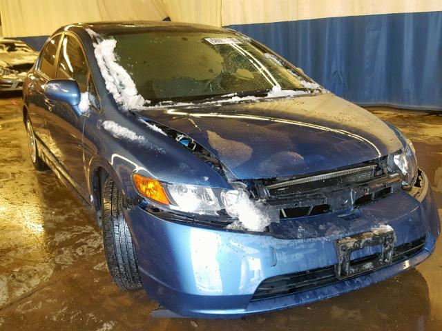 1HGFA16518L114116 - 2008 HONDA CIVIC LX BLUE photo 1