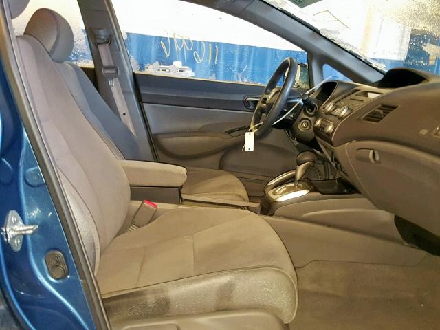 1HGFA16518L114116 - 2008 HONDA CIVIC LX BLUE photo 5