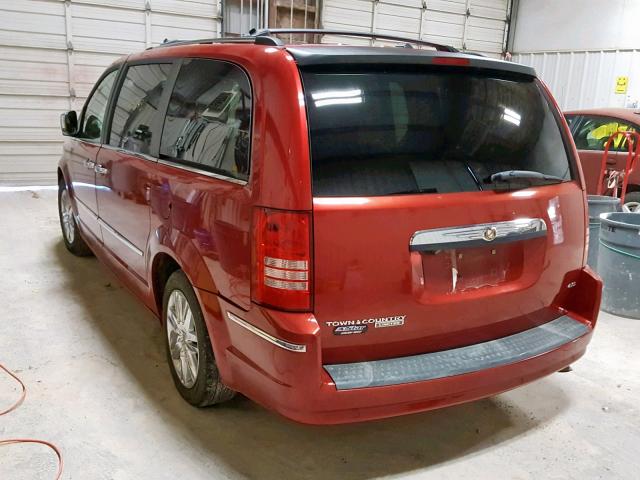 2A8HR64X58R635731 - 2008 CHRYSLER TOWN & COU RED photo 3