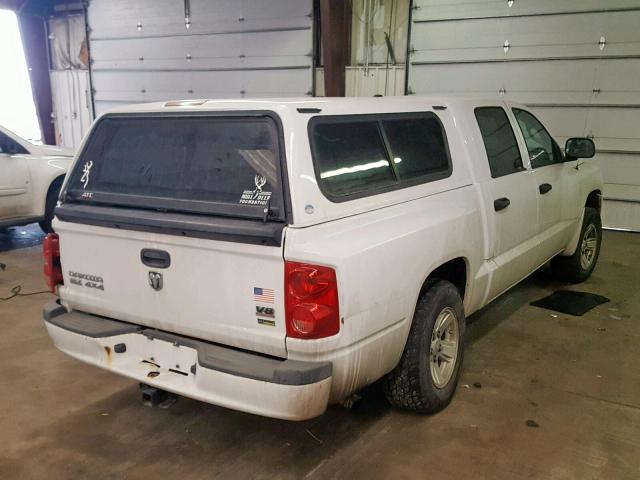 1D7HW48N48S527392 - 2008 DODGE DAKOTA QUA WHITE photo 4