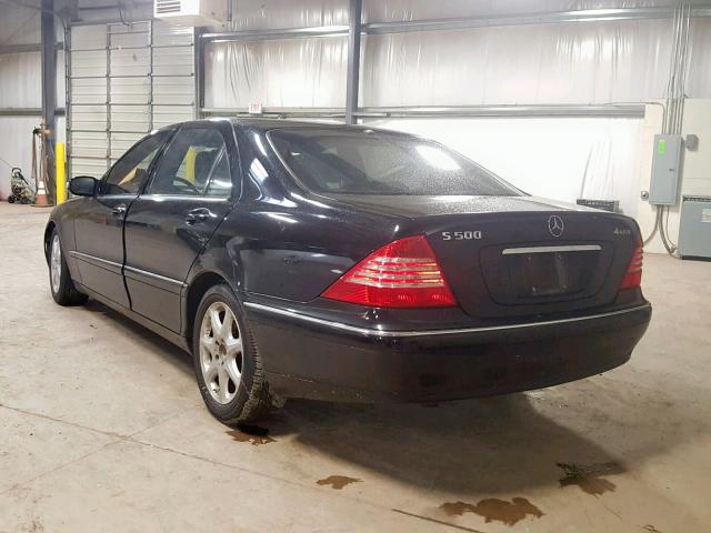 WDBNG84J45A461009 - 2005 MERCEDES-BENZ S 500 4MAT BLACK photo 3