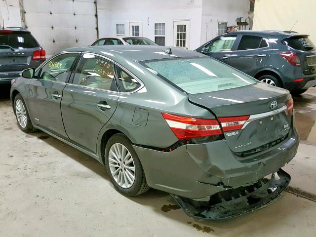 4T1BD1EB7DU010385 - 2013 TOYOTA AVALON HYB GREEN photo 3