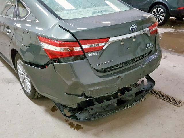 4T1BD1EB7DU010385 - 2013 TOYOTA AVALON HYB GREEN photo 9