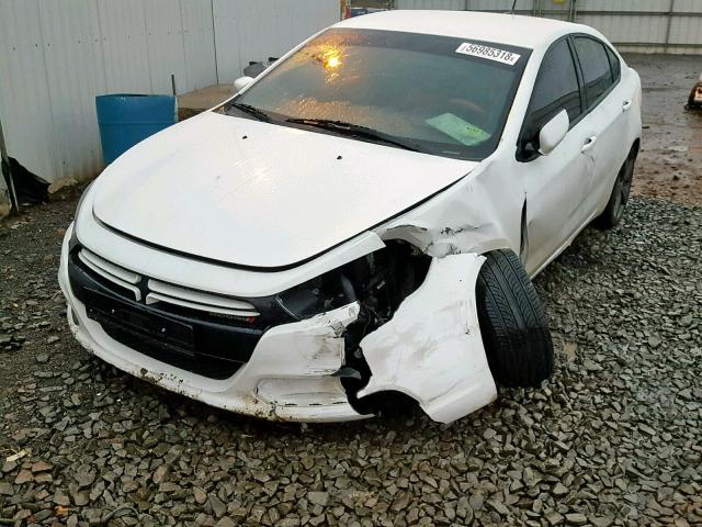 1C3CDFBH2DD257929 - 2013 DODGE DART SXT WHITE photo 2