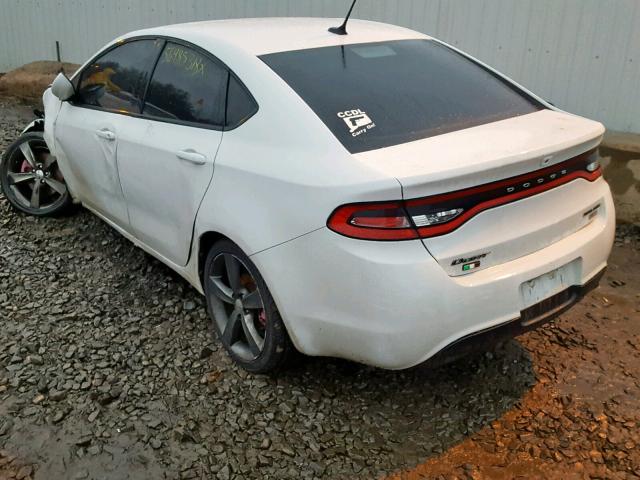 1C3CDFBH2DD257929 - 2013 DODGE DART SXT WHITE photo 3