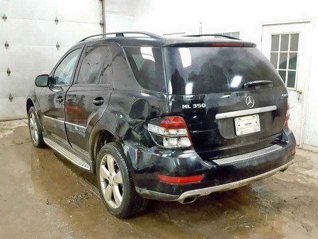 4JGBB86E89A530529 - 2009 MERCEDES-BENZ ML 350 BLACK photo 3