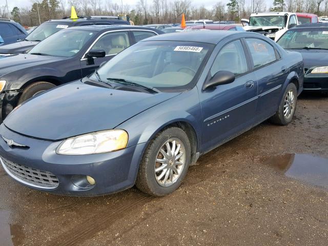 1C3EL56U61N648696 - 2001 CHRYSLER SEBRING LX BLUE photo 2