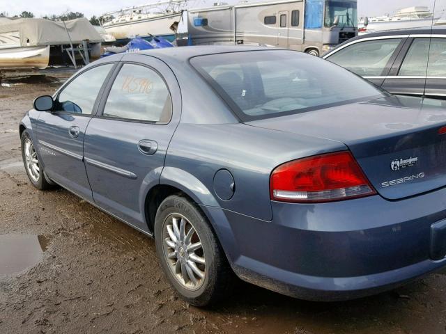 1C3EL56U61N648696 - 2001 CHRYSLER SEBRING LX BLUE photo 3