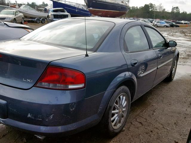 1C3EL56U61N648696 - 2001 CHRYSLER SEBRING LX BLUE photo 4