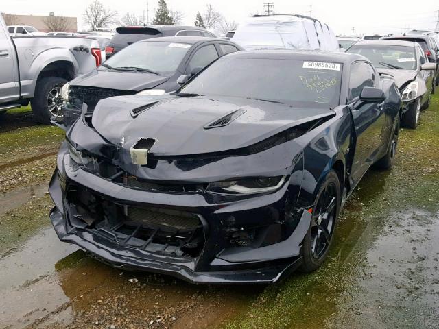 1G1FF1R70H0173598 - 2017 CHEVROLET CAMARO SS BLACK photo 2