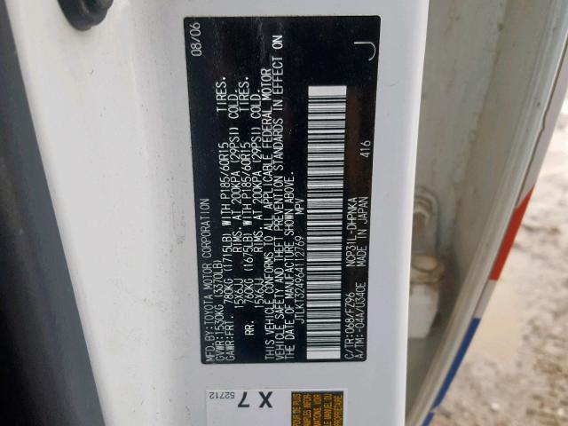 JTLKT324964112769 - 2006 TOYOTA SCION XB Ақ фото 10