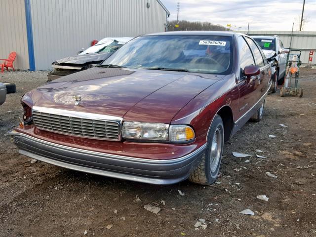 1G1BN53E6MW200939 - 1991 CHEVROLET CAPRICE CL MAROON photo 2