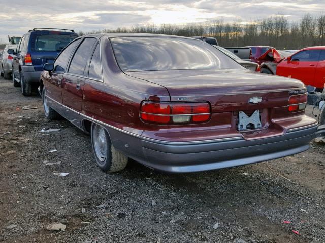 1G1BN53E6MW200939 - 1991 CHEVROLET CAPRICE CL MAROON photo 3