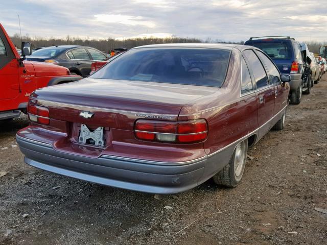 1G1BN53E6MW200939 - 1991 CHEVROLET CAPRICE CL MAROON photo 4