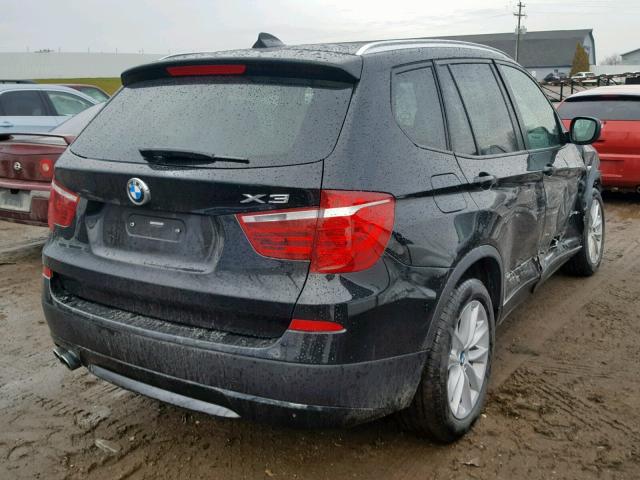 5UXWX9C56E0D40649 - 2014 BMW X3 XDRIVE2 BLACK photo 4