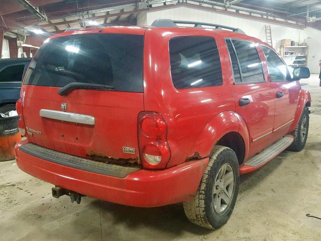 1D4HB58D65F592416 - 2005 DODGE DURANGO LI RED photo 4