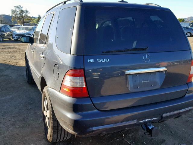 4JGAB75E82A311308 - 2002 MERCEDES-BENZ ML 500 BLUE photo 3